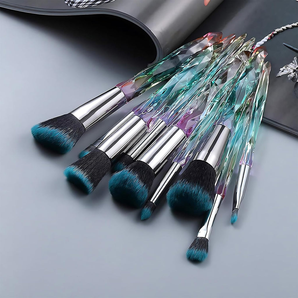 Makeup Brushes, 10PCS Crystal Makeup Brush Set for Girls Make up | Premium Synthetic Bristles Brush Set Make Up, Powder Foundation Concealer Eye Shadow Brushes, Professional Make up Brush Set