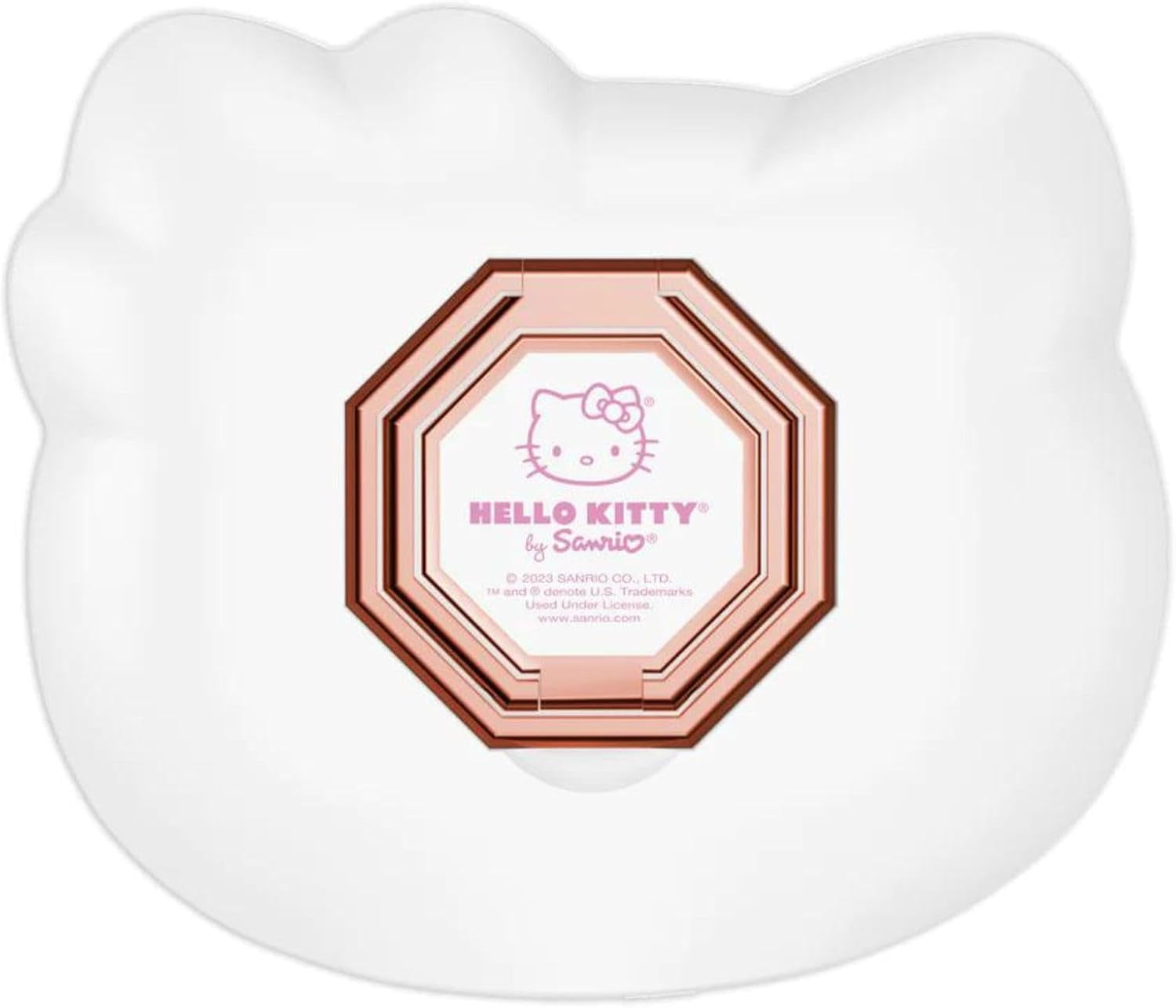 Impressions Vanity Hello Kitty 3X Magnifying Pocket Mirror with Stand, Adjustable Brightness Daylight LED Lighted Compact Makeup Mirror for Desk, Travel, Purse (White)