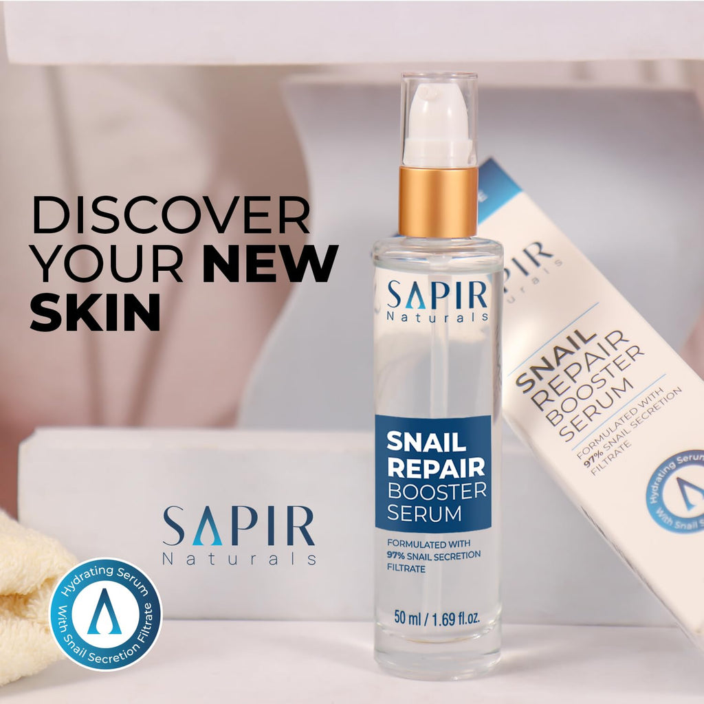 Snail Mucin Repair Booster 50 Ml – Formulated with 97% Snail Secretion Filtrate – Facial Skin Care for Women with Hyaluronic Acid – Anti‑Aging