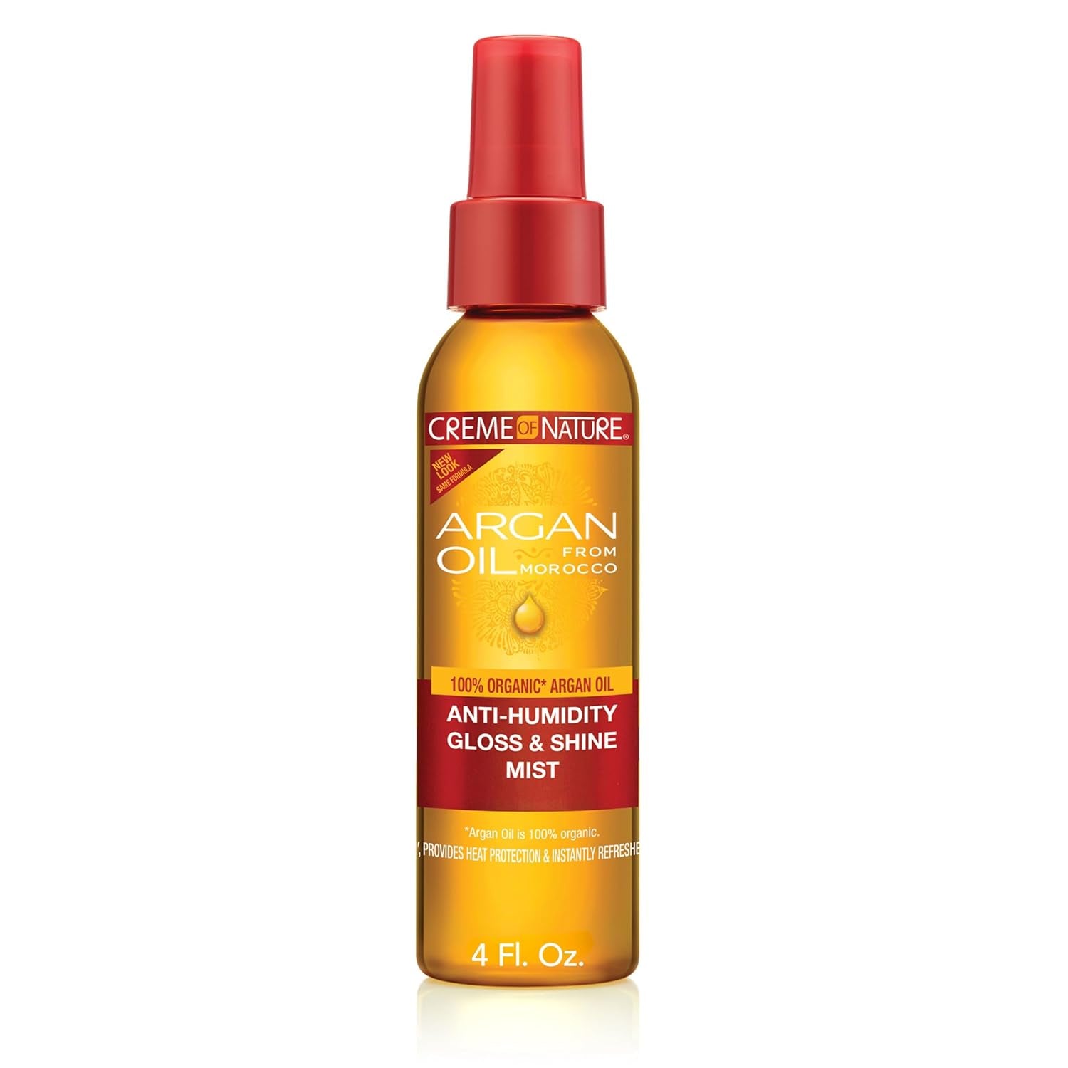 Anti-Humidity Gloss & Shine Mist, Lightweight Frizz Control and Heat Protection, Infused with 100% Organic Argan Oil from Morocco, 4 Oz