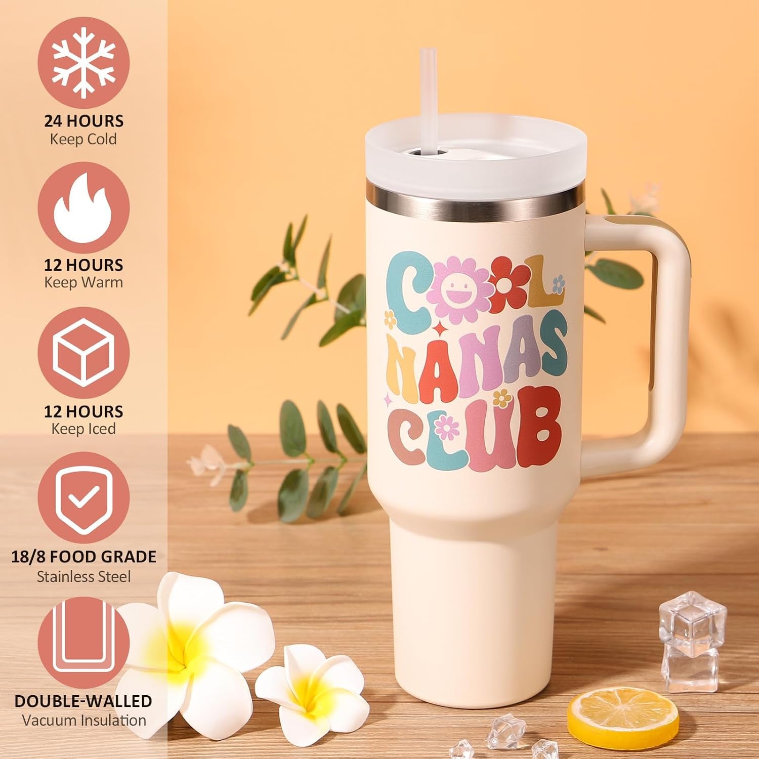 Gifts for Nana Mothers Day Gifts from Granddaughter Grandkid Grandchildren Unique Best Nana Birthday Gift Basket Grandma Grandmother Gigi Care Package New Nanas Gift with Canvas Tote Bag 40 OZ Tumbler