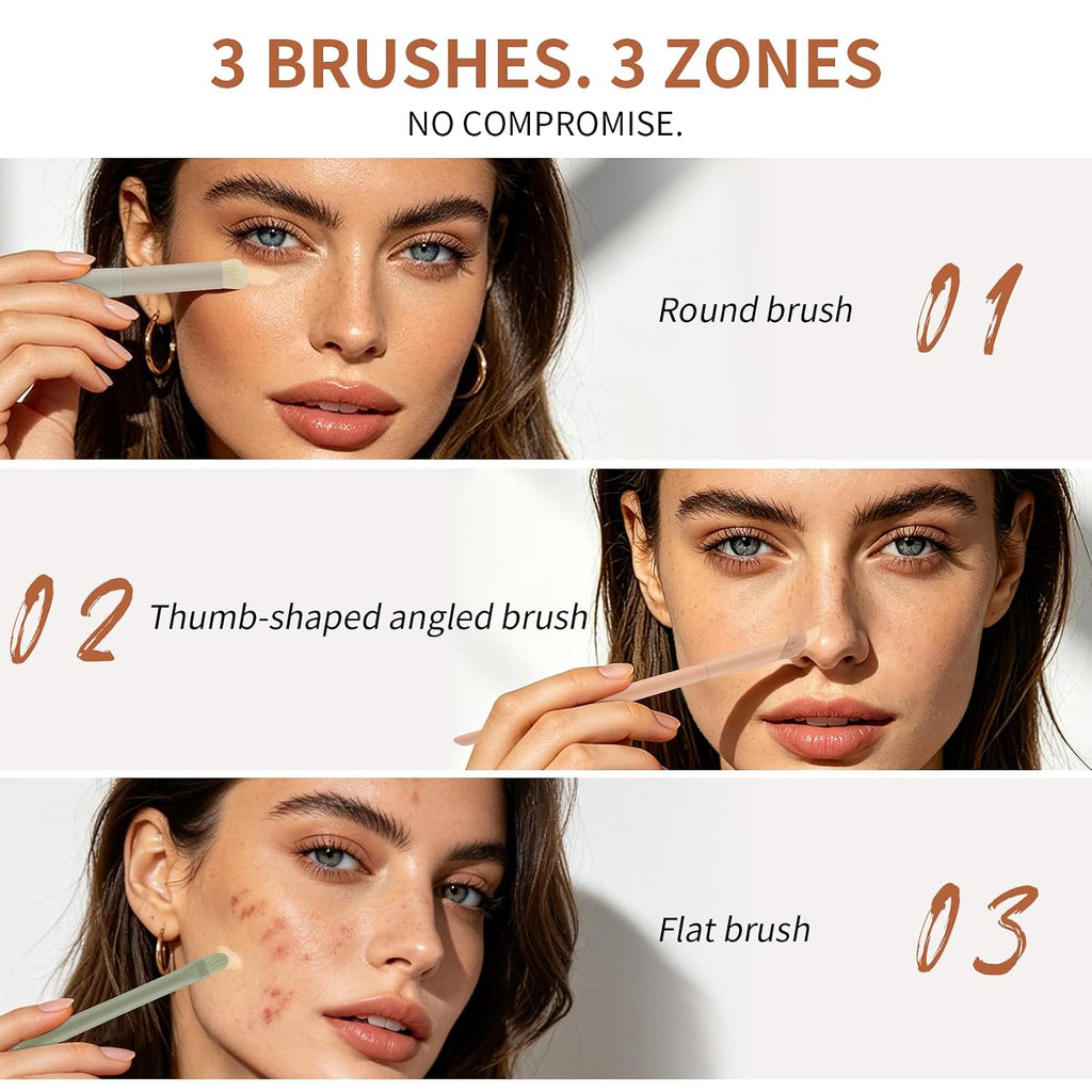 Makeup Brushes 17+2 Pcs with Makeup Bag and Makeup Sponge and Brush Protector Morandi Makeup Brush Set Premium Synthetic Hair Makeup Brush Wooden Handle Gift Box
