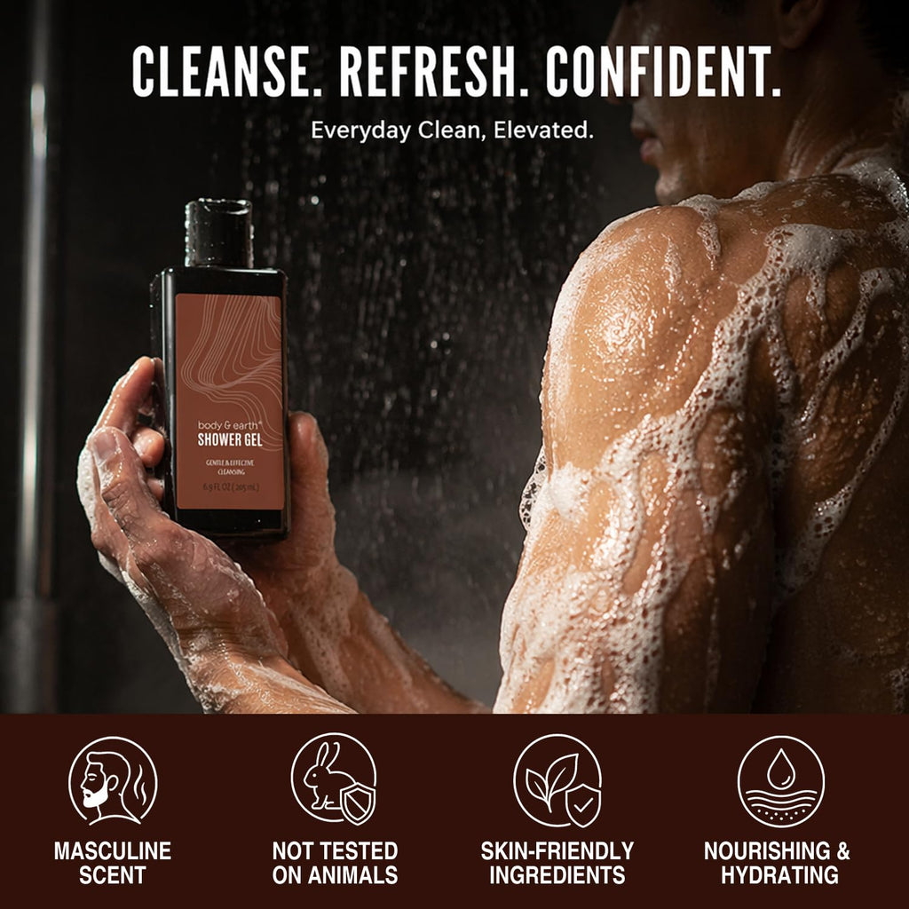 8Pc Sandalwood Gifts for Men Spa Gifts Bath Set for Man | 8Pc Sandalwood Bath Set, Gifts for Him, Gifts for Men, Mens Lotion, Birthday Gifts for Men, Travel Size Toiletries for Man