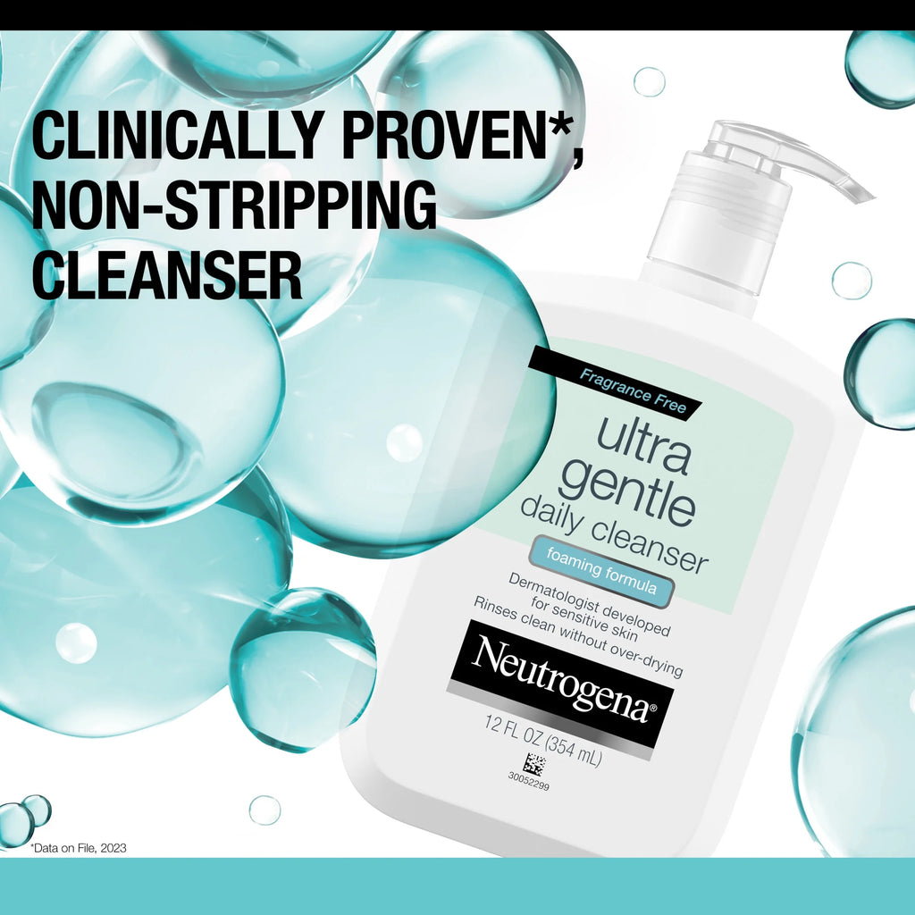 (2 Pack)  Ultra Gentle Foaming Facial Cleanser, Daily Face Wash, 12 Fl. Oz