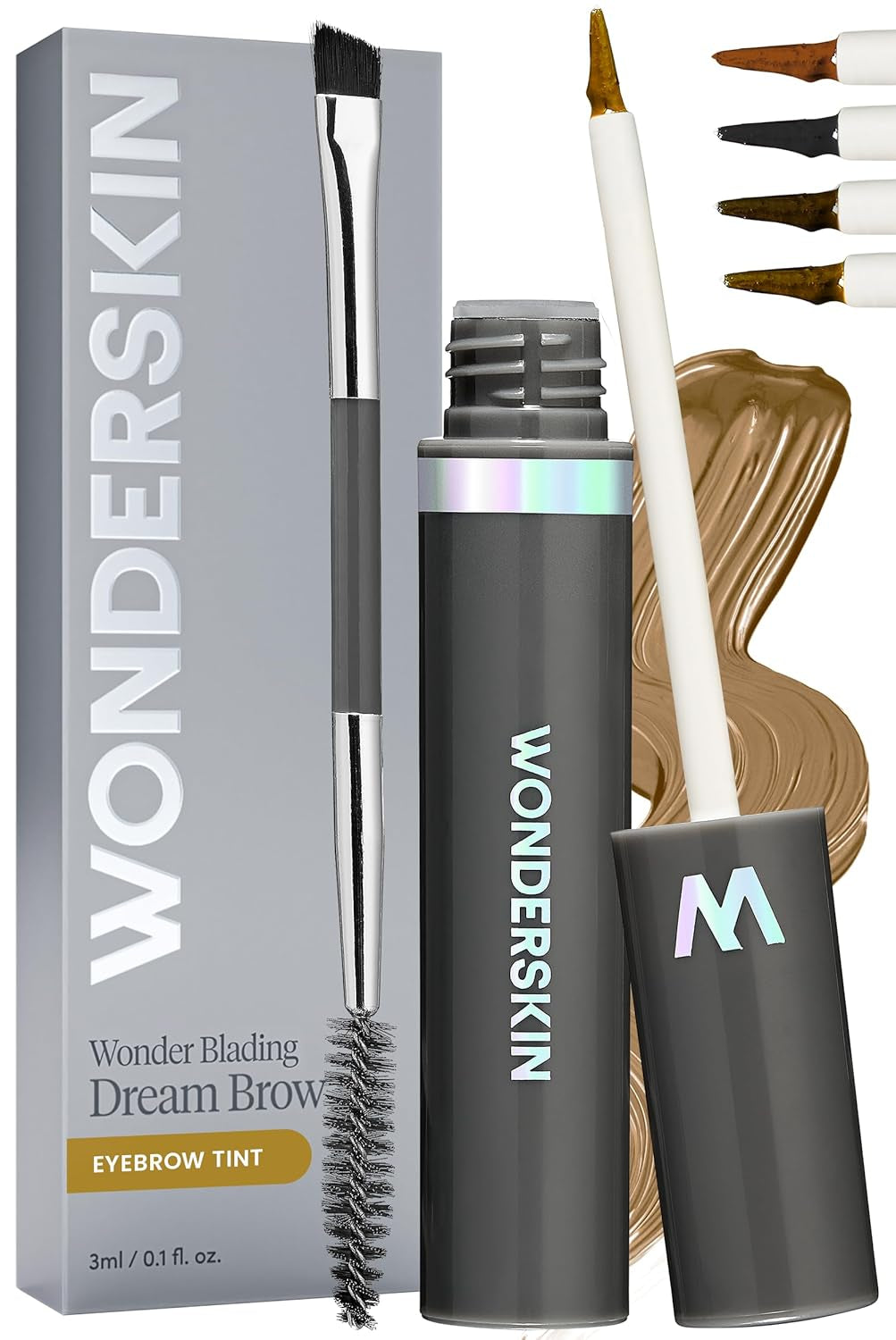 Eyebrow Gel - Long Lasting Eyebrow Gel, Tinted Brow Filler | Tinted Blonde Brow Gel Adds Natural-Looking Color, Volume, and Flexible All-Day Hold.