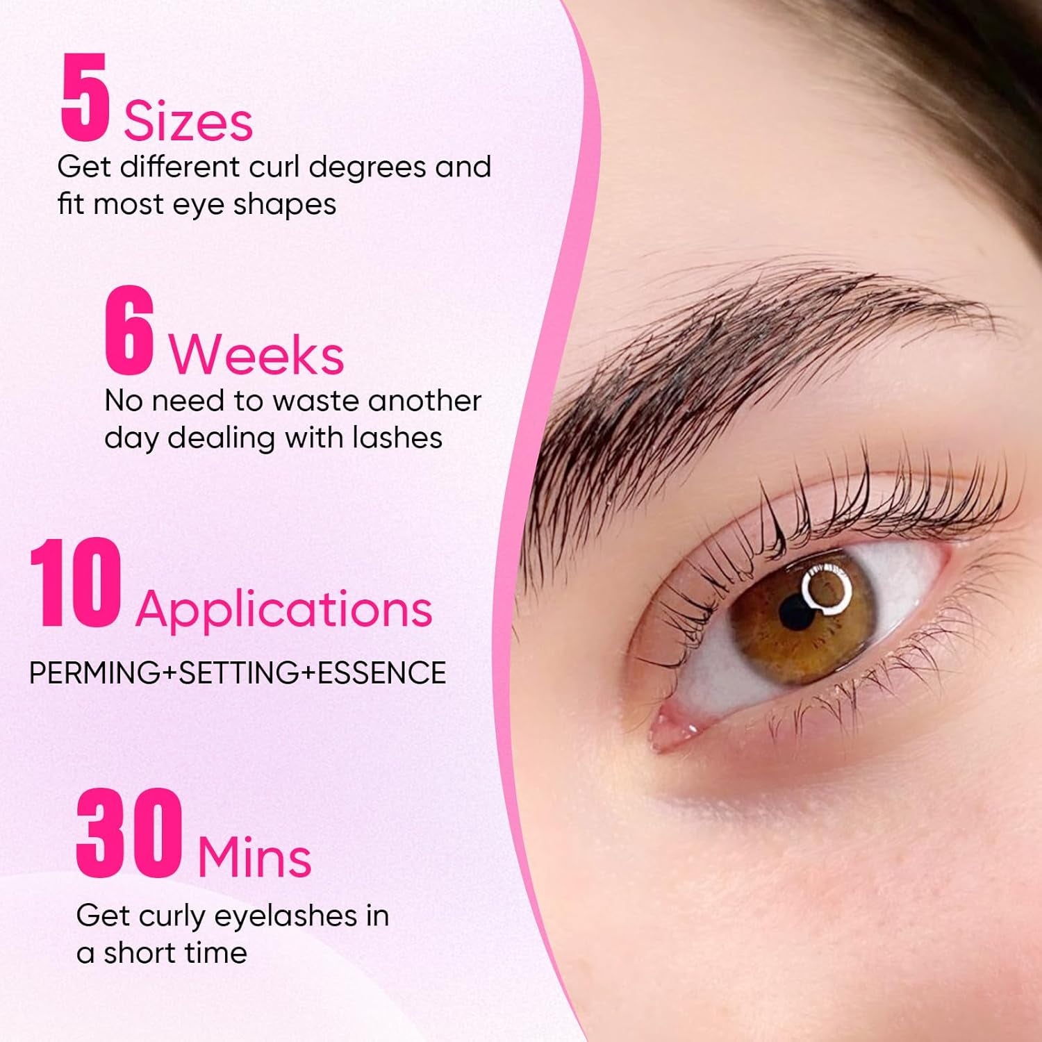 Lash Lift Kit, 30 Pcs Disposable Sachet Fast Lifting DIY at Home | Eyelash Perm and Brow Lamination Kit for Salon or at Home Use
