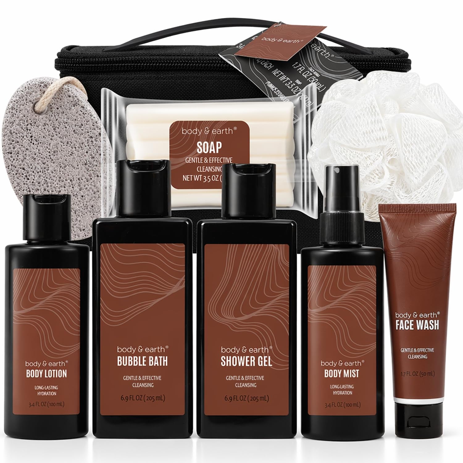 8Pc Sandalwood Gifts for Men Spa Gifts Bath Set for Man | 8Pc Sandalwood Bath Set, Gifts for Him, Gifts for Men, Mens Lotion, Birthday Gifts for Men, Travel Size Toiletries for Man