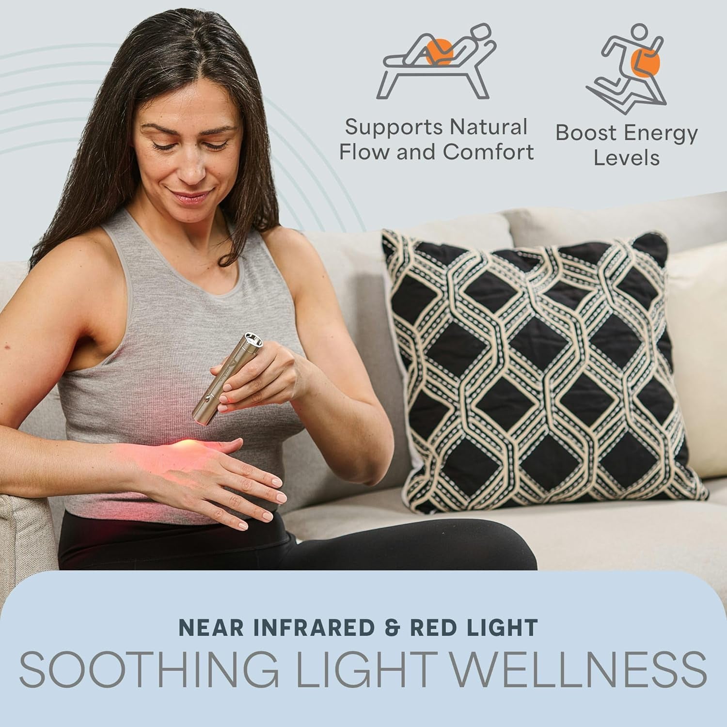 Lumicure Red Light Therapy Torch - Red Light Therapy Wand Handheld | 630Nm 660Nm & 850Nm Leds - near Infrared Red Light Therapy for Body - for Daily Muscle Relaxation and Comfort