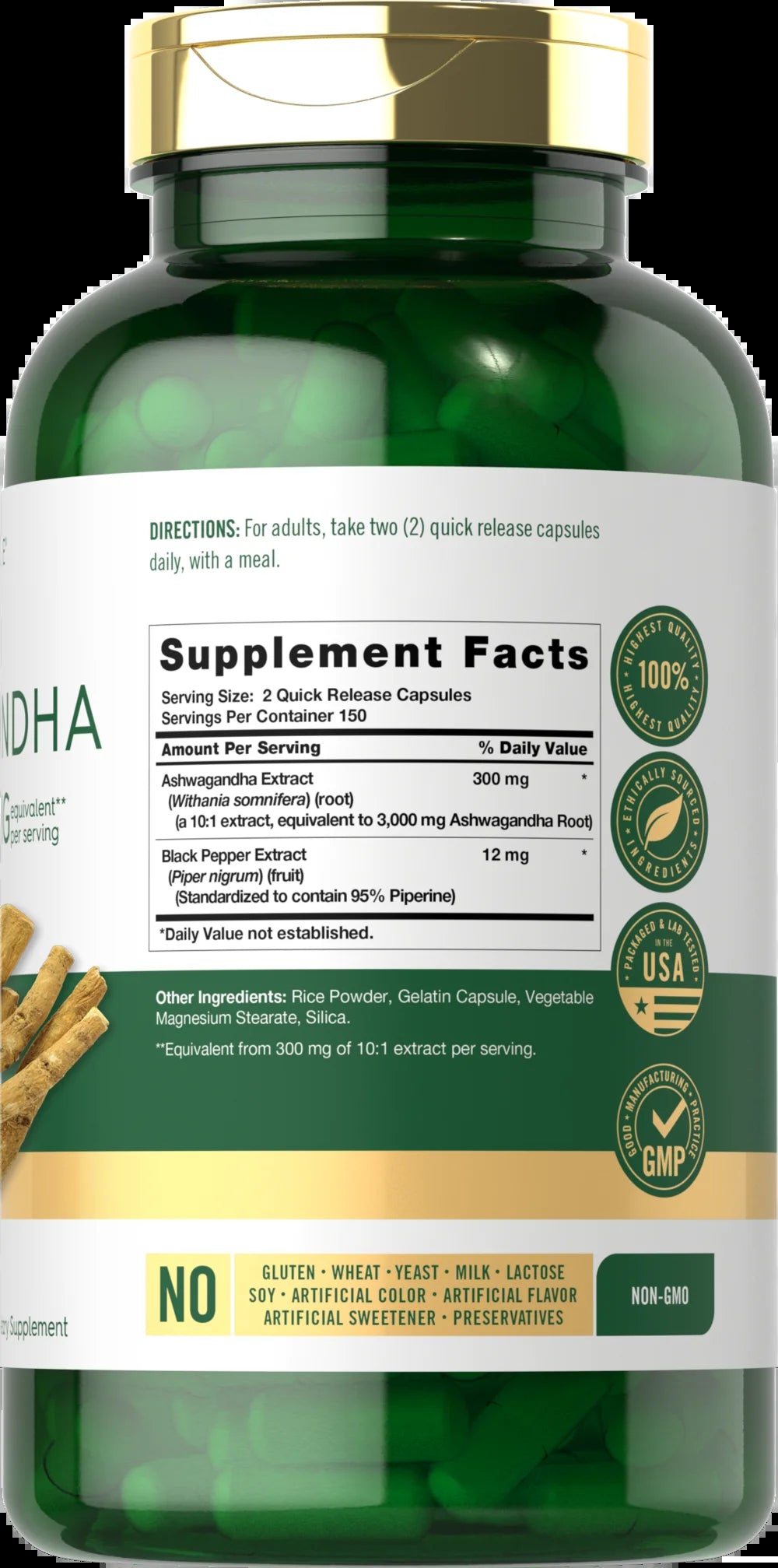 Ashwagandha Supplement 3000Mg | 300 Capsules for Men and Women | by