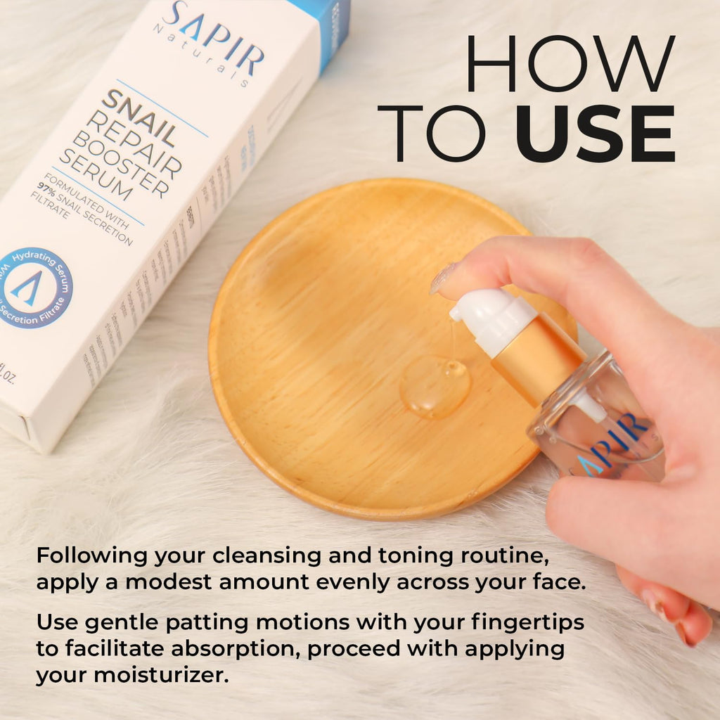 Snail Mucin Repair Booster 50 Ml – Formulated with 97% Snail Secretion Filtrate – Facial Skin Care for Women with Hyaluronic Acid – Anti‑Aging