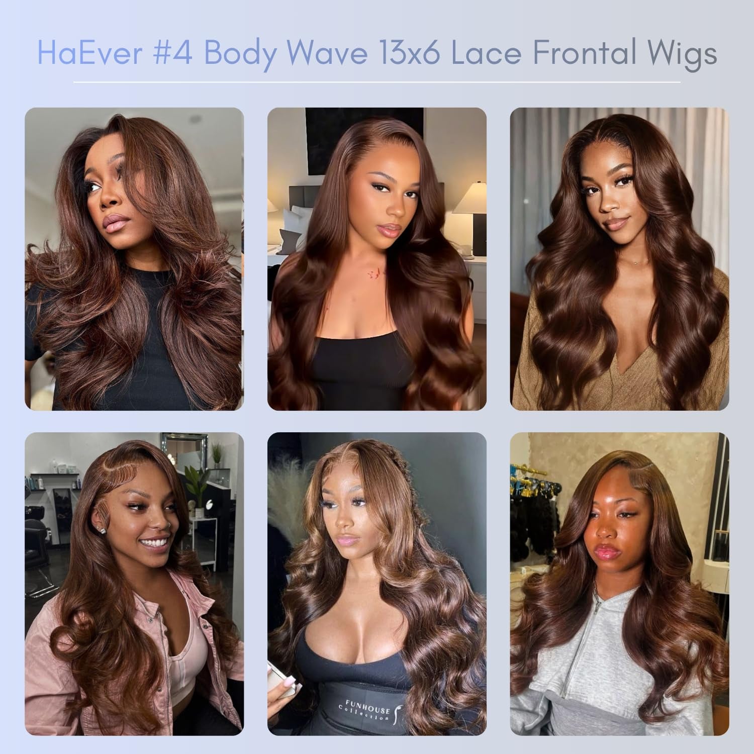 13X6 Chocolate Brown Lace Frontal Wigs Human Hair 200% Density 24 in | 13A 100% Virgin Brazilian HD Lace Front Human Hair Wigs High Density Pre Plucked for Vacation, Daily, Back to School Seasons