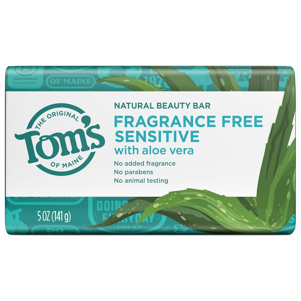 Natural Beauty Bar Soap, Fragrance Free, 5 Oz (6 Pack) | Sensitive Skin, Soap Bar, Soap Bar for Women, Gentle Cleansing, Personal Care Product, Everyday Clean, Daily Skincare Routine
