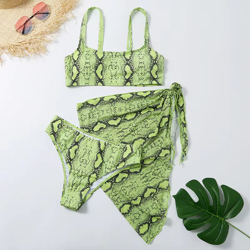 Sexy Marble Print Bikini 2026 Women Push up Bra Underwire 3 Piece Swimsuit Brazilian Beach Bathing Suit Swimwear Swimming Suits