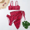 Sexy Marble Print Bikini 2026 Women Push up Bra Underwire 3 Piece Swimsuit Brazilian Beach Bathing Suit Swimwear Swimming Suits