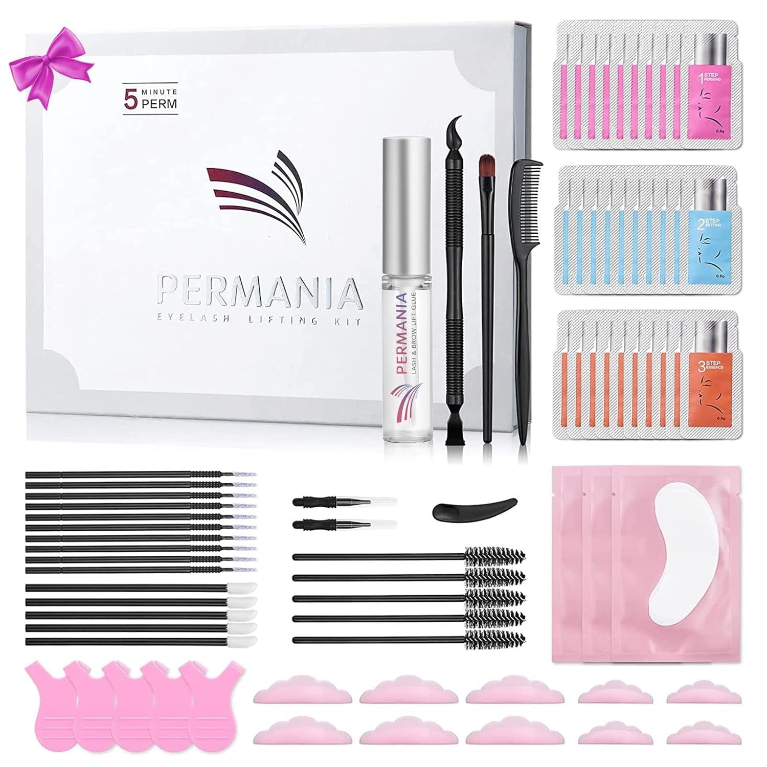 Lash Lift Kit, 30 Pcs Disposable Sachet Fast Lifting DIY at Home | Eyelash Perm and Brow Lamination Kit for Salon or at Home Use