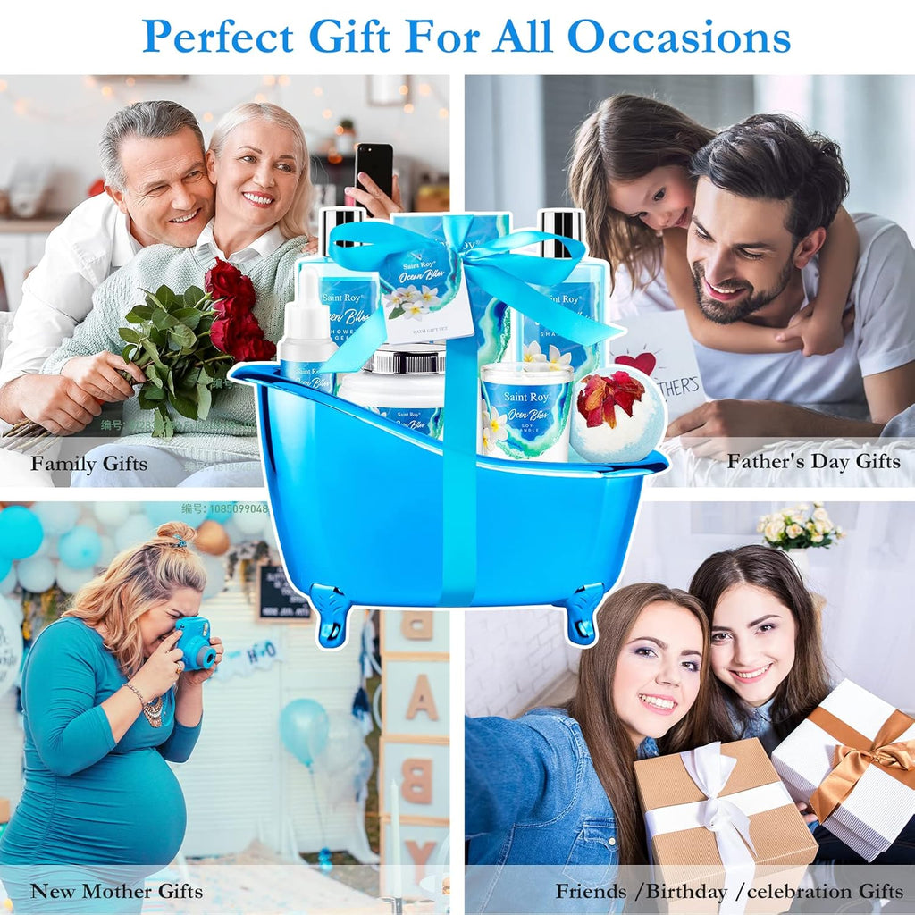 Spa Gift Basket Set for Women & Men | Bath & Body Gift Set, Bath Spa Basket