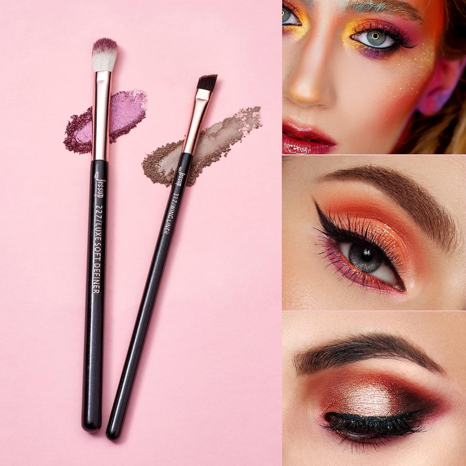 Eye Makeup Brushes Professional Eyeshadow Brush Set 15Pcs T157 | Labeled Eye Brush Set, Soft Mixed Hair, Seamless Blending & Smooth Color Transition to Creates Natural & Everyday Eye Looks