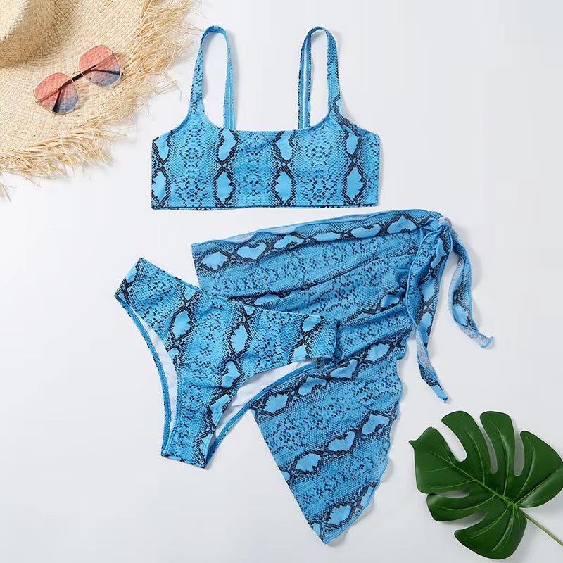 Sexy Marble Print Bikini 2026 Women Push up Bra Underwire 3 Piece Swimsuit Brazilian Beach Bathing Suit Swimwear Swimming Suits