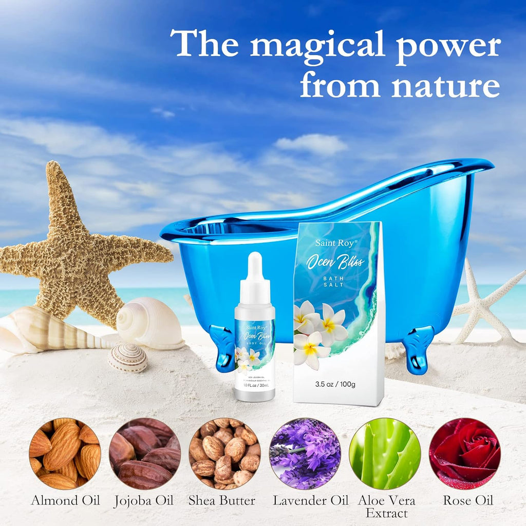 Spa Gift Basket Set for Women & Men | Bath & Body Gift Set, Bath Spa Basket