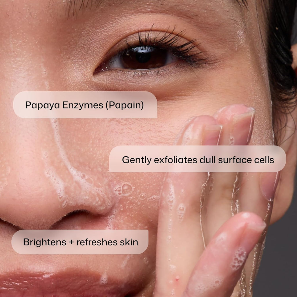 Revision Skincare Papaya Enzyme Cleanser, Energizing Facial Cleanser with Salicylic Acid, Soothing and Exfoliating