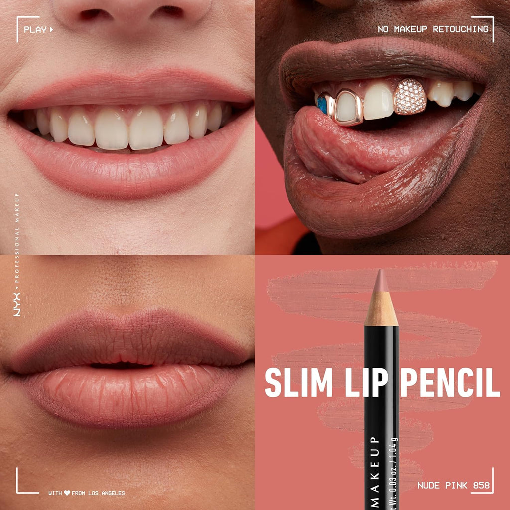 NYX PROFESSIONAL MAKEUP Slim Lip Pencil 2-Pack - Nude Pink & Hot Red