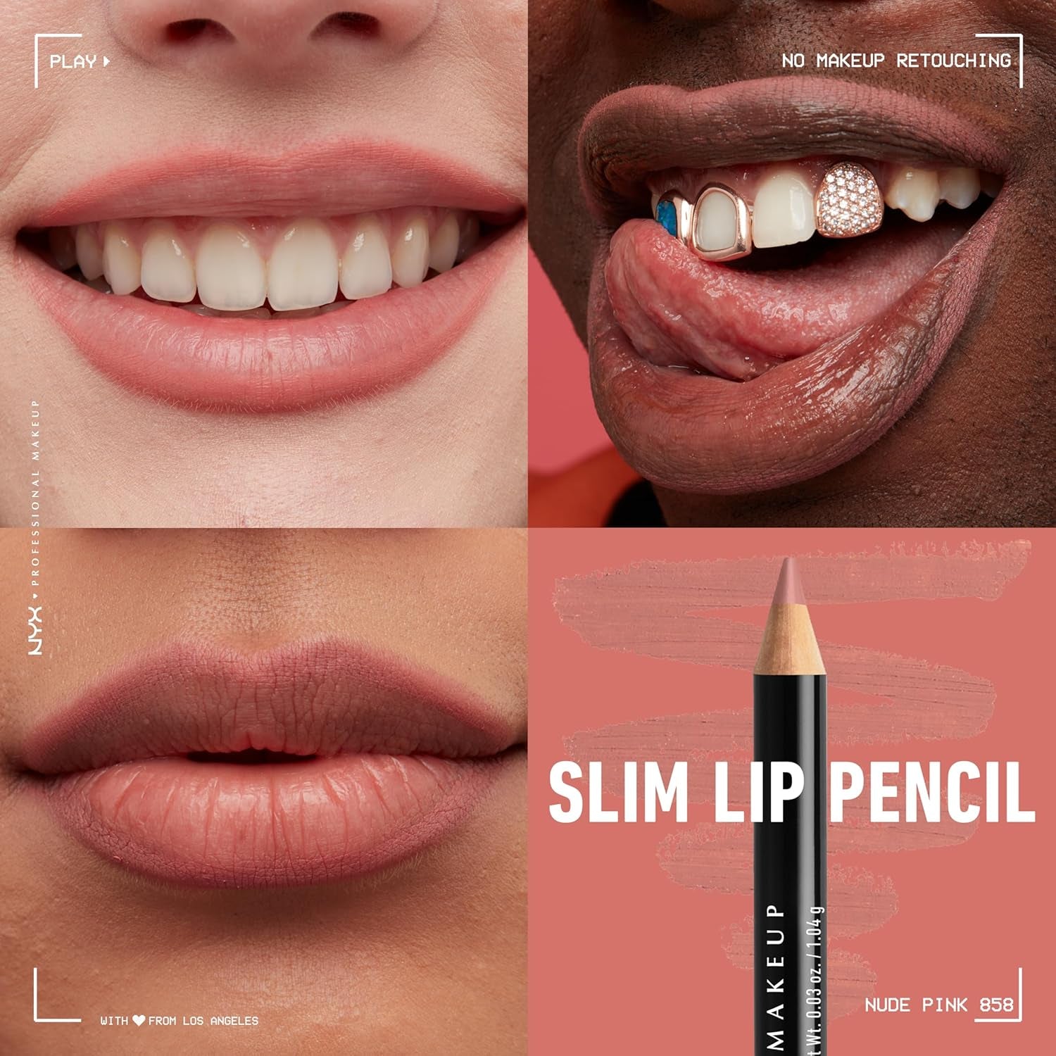 NYX PROFESSIONAL MAKEUP Slim Lip Pencil 2-Pack - Nude Pink & Hot Red