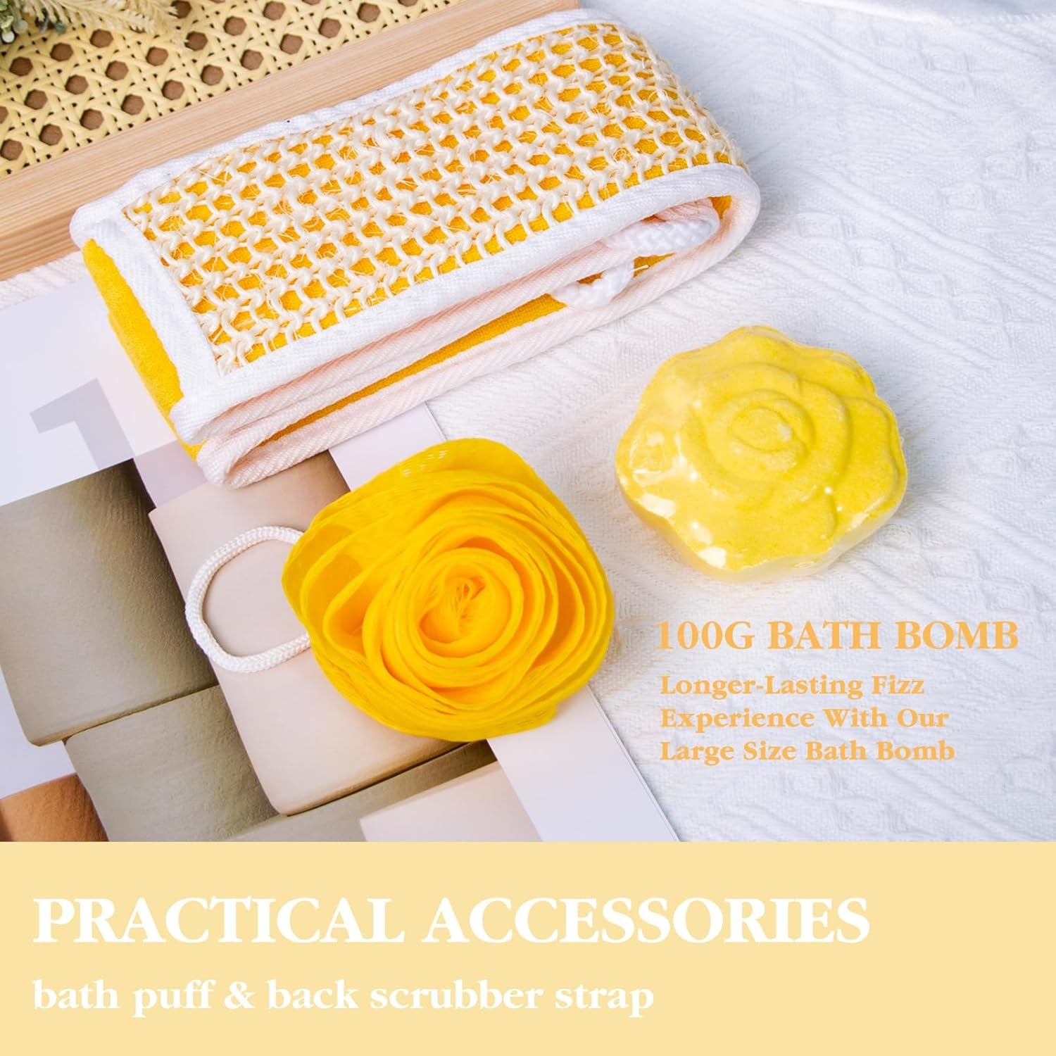 Birthday Gifts for Women, Honey Almond Spa Gift Baskets Bath Set for Women | 8Pcs Self Care Kit Christmas Anniversary Gifts for Women Mom Her Wife Girlfriend Friend Sister