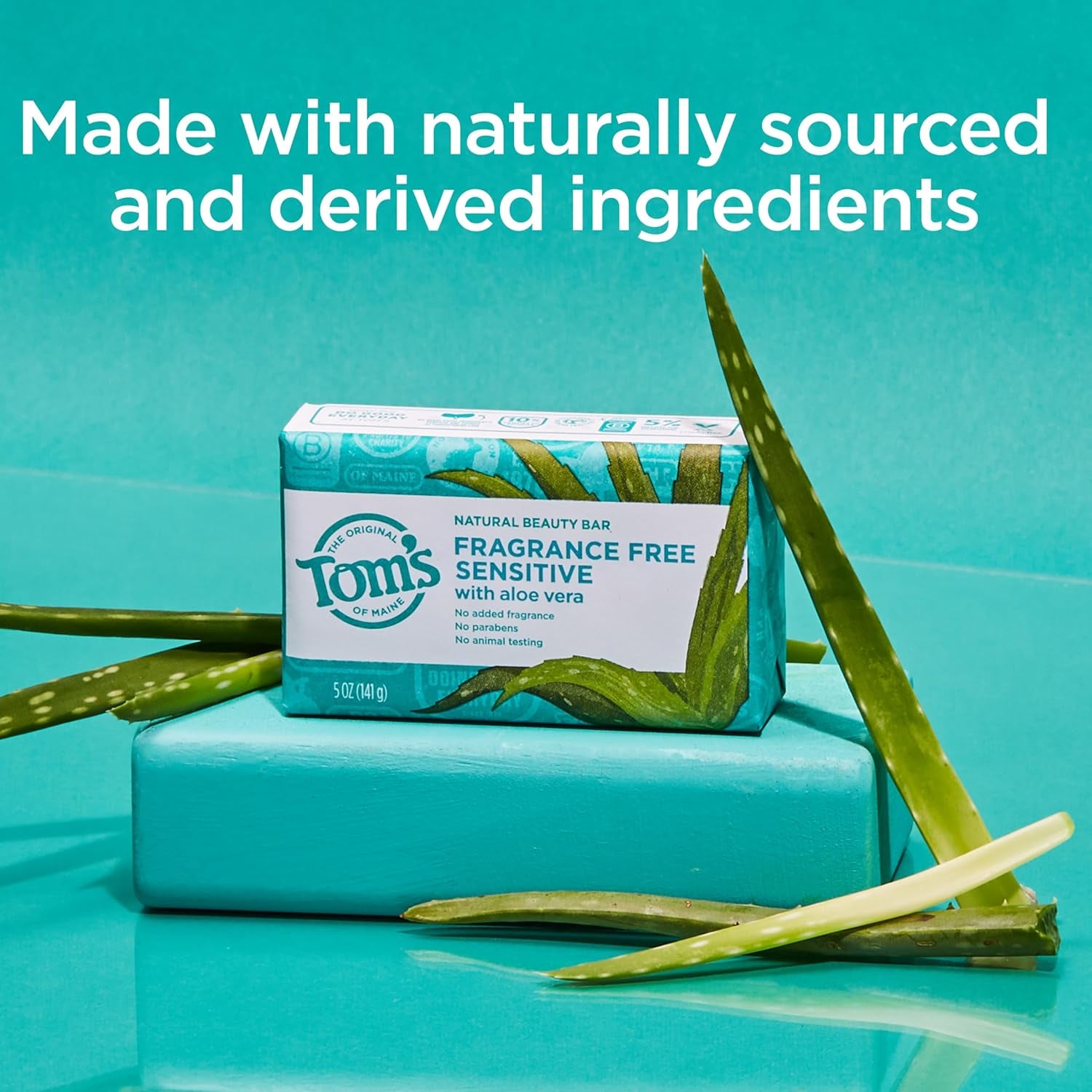 Natural Beauty Bar Soap, Fragrance Free, 5 Oz (6 Pack) | Sensitive Skin, Soap Bar, Soap Bar for Women, Gentle Cleansing, Personal Care Product, Everyday Clean, Daily Skincare Routine