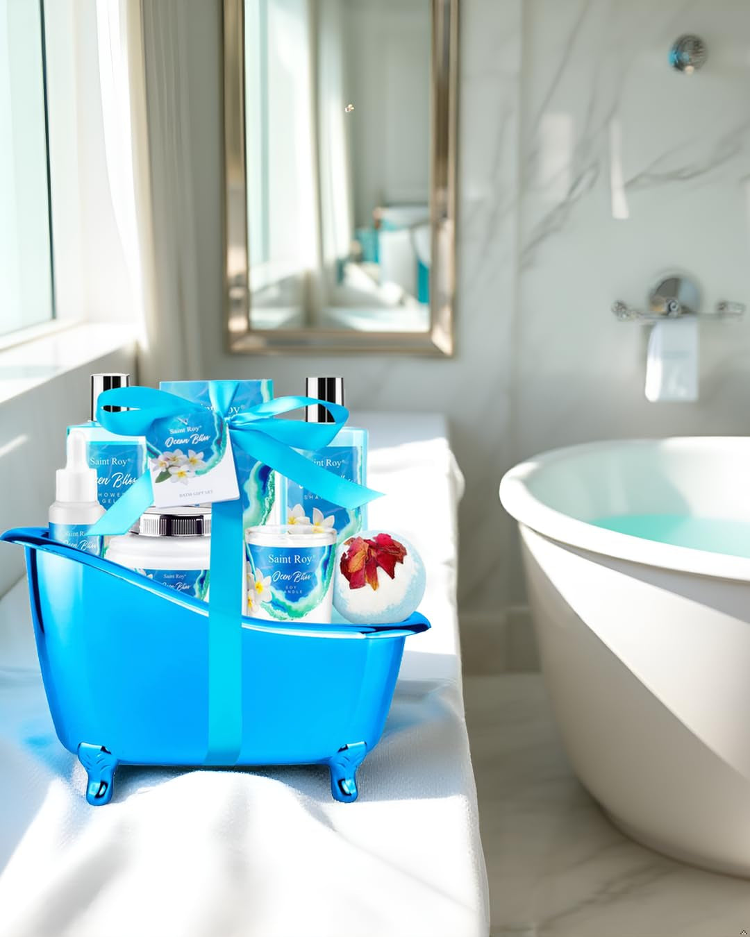 Spa Gift Basket Set for Women & Men | Bath & Body Gift Set, Bath Spa Basket