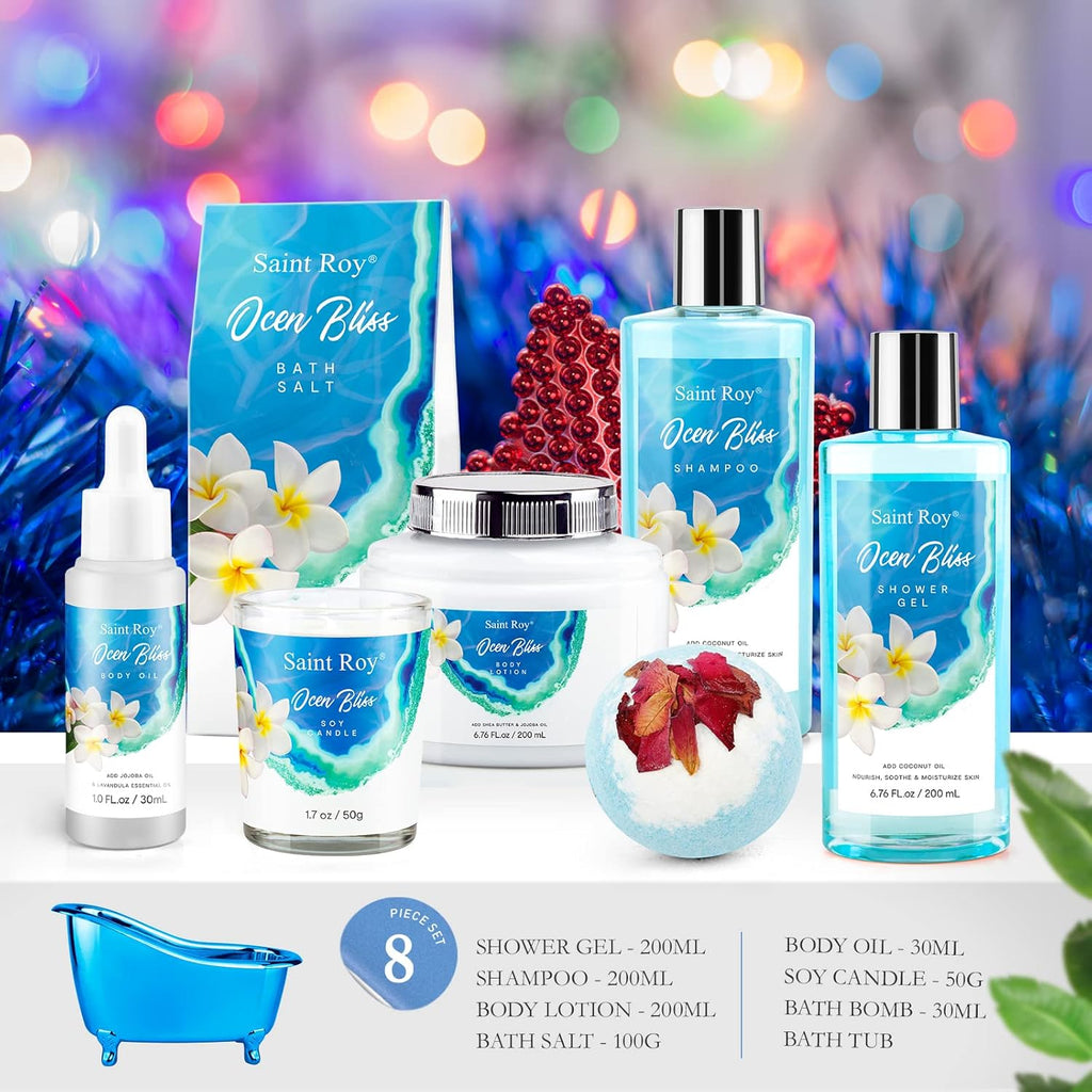 Spa Gift Basket Set for Women & Men | Bath & Body Gift Set, Bath Spa Basket